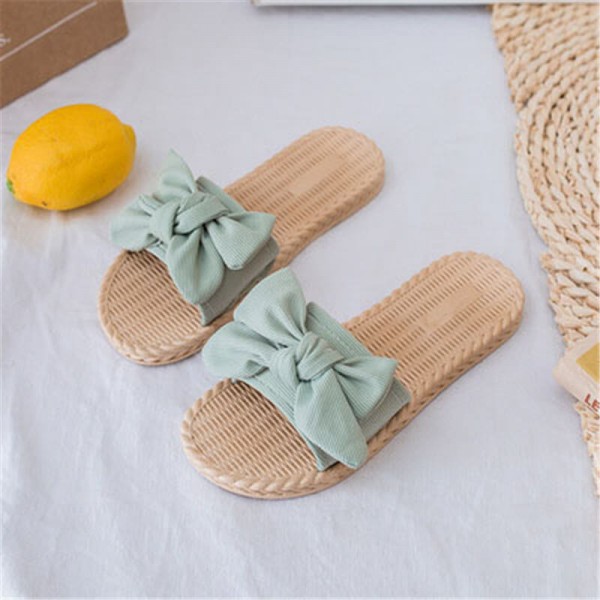 Size:5-9 Women Casual Bow Style Flat Slippers