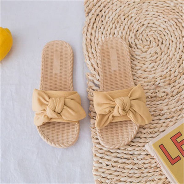 Size:5-9 Women Casual Bow Style Flat Slippers