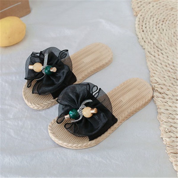 Size:5-9 Women Casual Bow Style Flat Slippers