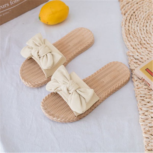 Size:5-9 Women Casual Bow Style Flat Slippers