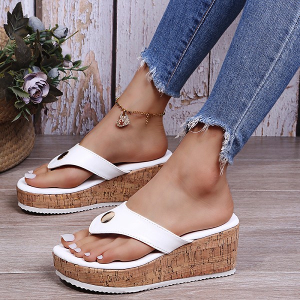 Plus Size Women Fashion Wedge Platform Slippers