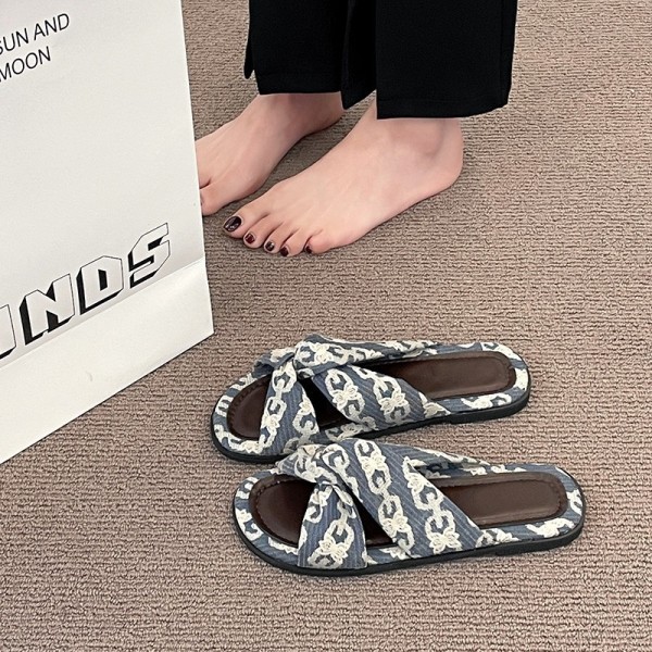 Plus Size Women Fashion Flat Slippers