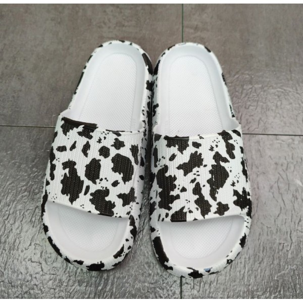 Women Fashion Plus Size Leopard Printed Round Flat Slippers